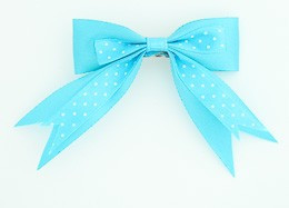 Dot blue clean hair clips piece