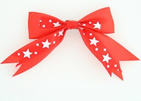 Red clean hair clips piece