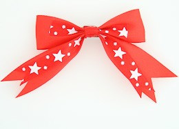 Red clean hair clips piece