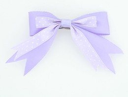 Dot L purple clean hair clips piece