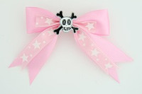 Pink / skull cross eye white light pink skull