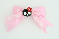Pink / cute skull flower black-red light pink cute skull