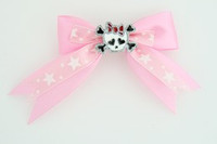 Pink / cute skull bone white-red light pink cute skull