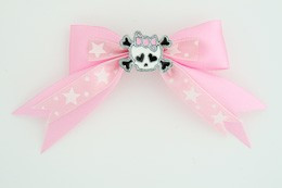 Pink / cute skull bone white-pink light pink cute skull