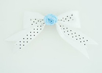 Dot white / flower blue white flower