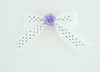 Dot white / flower purple white flower