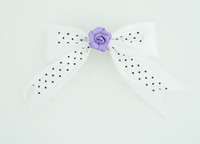 Dot white / flower purple white flower