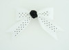 Dot white / flower black white flower
