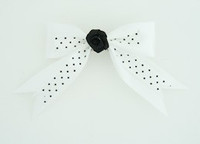 Dot white / flower black white flower