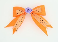 Dot orange / flower purple orange flower