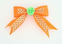 Dot orange / flower green orange flower
