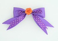 Dot purple / flower orange dark purple flower