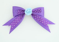 Dot purple / flower blue dark purple flower
