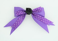 Dot purple / flower black dark purple flower