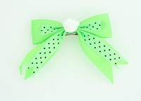 Dot green / flower white green flower