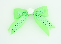 Dot green / flower white green flower