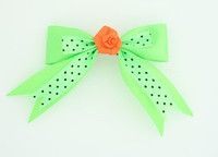 Dot green / flower orange green flower