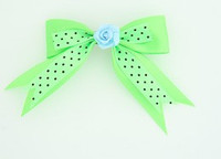 Dot green / flower blue green flower