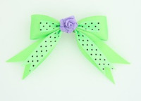 Dot green / flower purple green flower