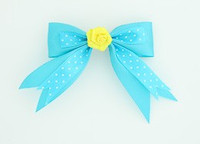Dot blue / flower yellow blue flower