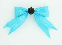 Dot blue / flower black blue flower