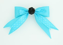 Dot blue / flower black blue flower