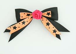 Bl-orange / flower D.pink black-orange flower