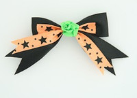 Bl-orange / flower green black-orange flower