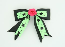 Bl-green / flower D.pink black-green flower