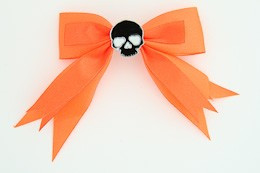 Orange / skull plain black orange skull