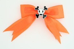 Orange / skull squared white orange skull