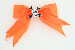 Orange / skull cross eye white orange skull