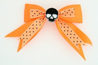 Dot orange / skull plain black orange skull