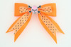 Dot orange / skull tooth pink orange skull