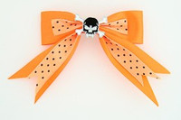 Dot orange / skull tooth black orange skull