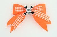 Orange / skull cross eye white orange skull