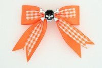Orange / skull tooth black orange skull