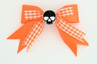 Orange / skull plain black orange skull