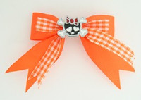 Orange / cute skull bone black-red orange cute skull