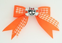 Orange / cute skull bone black-red orange cute skull