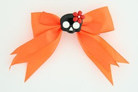 Orange / skull flower black-red orange cute skull