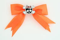 Orange / cute skull bone black-red orange cute skull