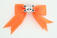 Orange / cute skull bone white-pink orange cute skull