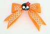 Dot orange / cute skull flower black-red orange cute skull