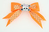 Dot orange / cute skull bone white-pink orange cute skull