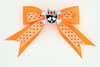 Dot orange / cute skull bone black-red orange cute skull