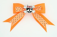 Dot orange / cute skull bone black-red orange cute skull