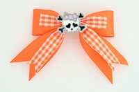 Orange / cute skull bone white-pink orange cute skull