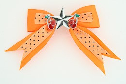 Dot orange / star cherry black-white orange star