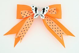 Dot orange / butterfly white orange animal